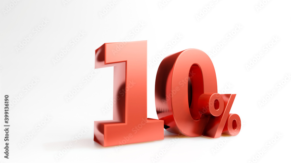 Red price promotion symbol , 3D render Red price promotion symbol , 3D render