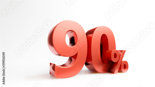 Red price promotion symbol , 3D render
