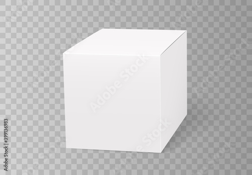 White box for package of gift, product and food template mock up for branding