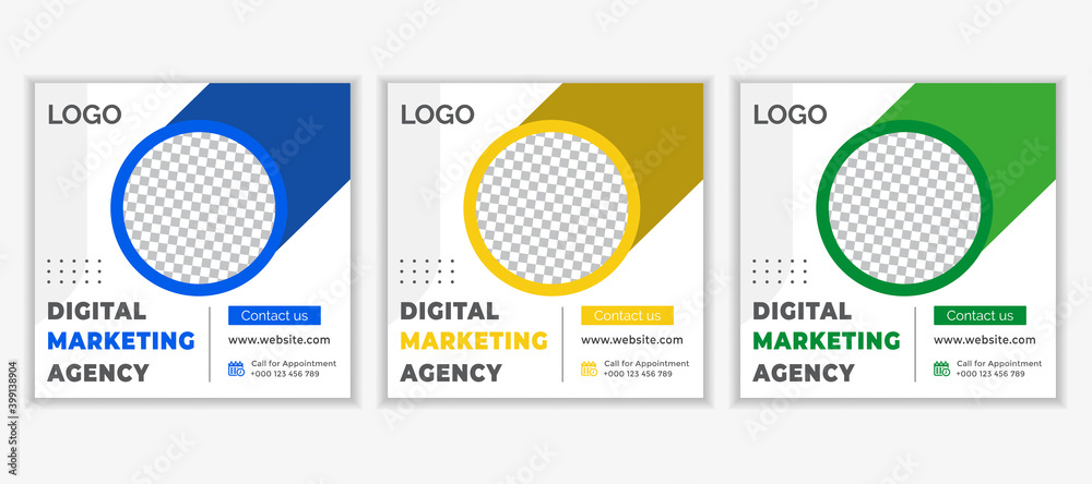 Business promotion and creative marketing agency social media post banner template. Business promotion and creative marketing agency social media post banner template.