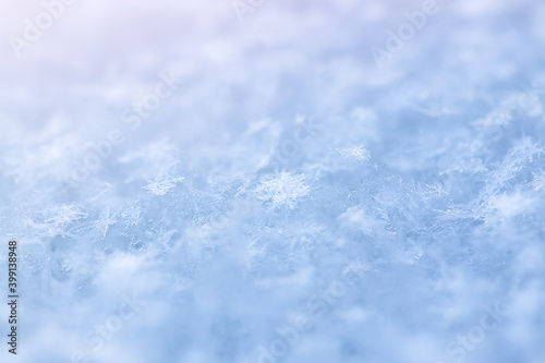 Close-up Of Snowflakes. Christmas background with snowflakes.