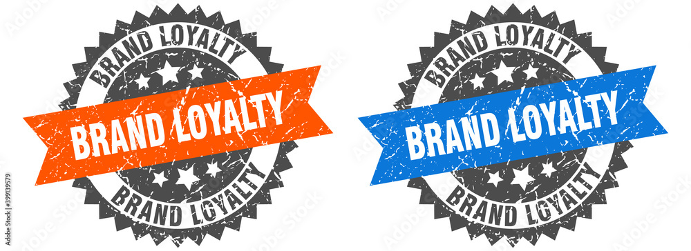 Obraz premium brand loyalty band sign. brand loyalty grunge stamp set