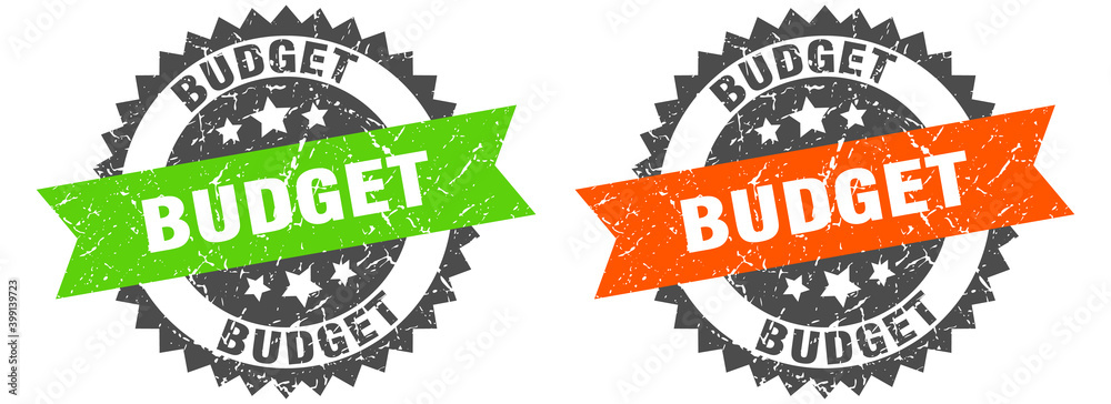 Obraz premium budget band sign. budget grunge stamp set