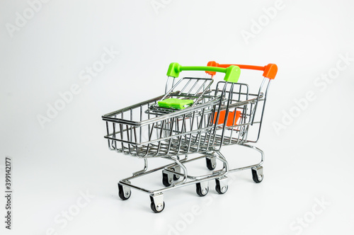 Two Shopping Cart or Trolley isolated
