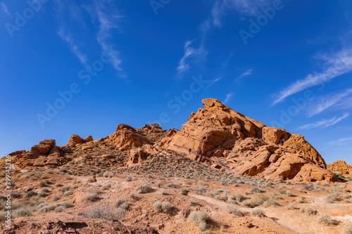 Sunny view of the Valley of Fire State Park