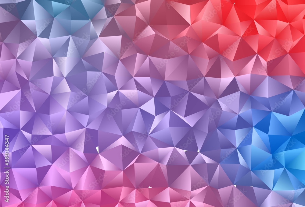 Light Blue, Red vector blurry triangle texture.