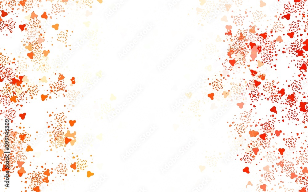 Light Orange vector backdrop with memphis shapes. Light Orange vector backdrop with memphis shapes.