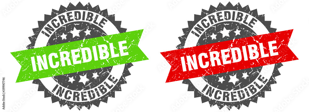 Obraz premium incredible band sign. incredible grunge stamp set