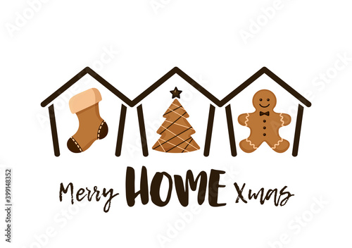 Christmas cookies greeting card, poster, party invitation