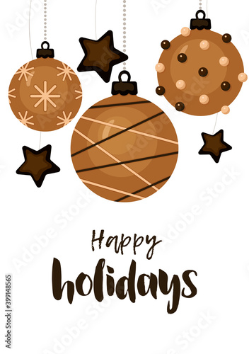 Christmas cookies greeting card, poster, party invitation
