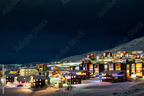 Winter in the city, Colorful Nuuk Greenland. © Photos Of Greenland