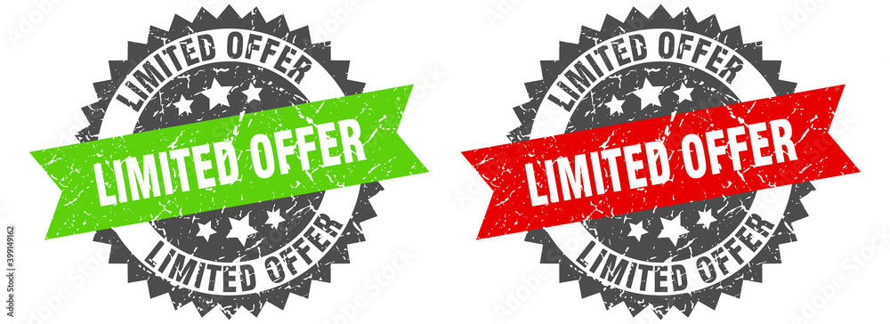 Obraz premium limited offer band sign. limited offer grunge stamp set