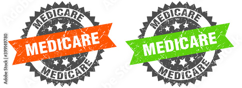 medicare band sign. medicare grunge stamp set