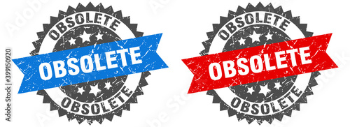 obsolete band sign. obsolete grunge stamp set