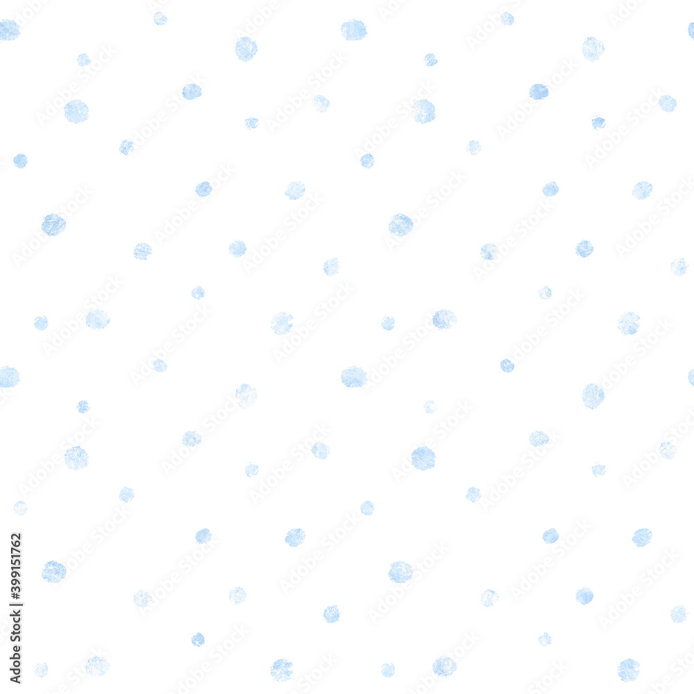 Frosty Blue icy snow fall dots texture seamless pattern winter art resource white background