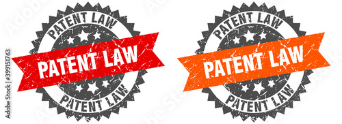 patent law band sign. patent law grunge stamp set