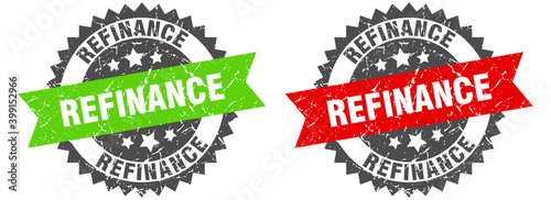 refinance band sign. refinance grunge stamp set