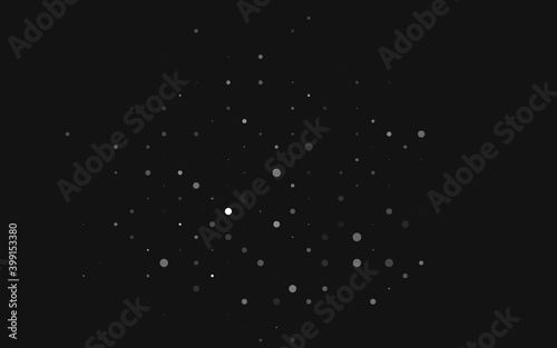 Light Silver, Gray vector cover with spots. © Dmitry