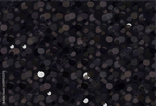 Light Black vector pattern with bubble shapes.