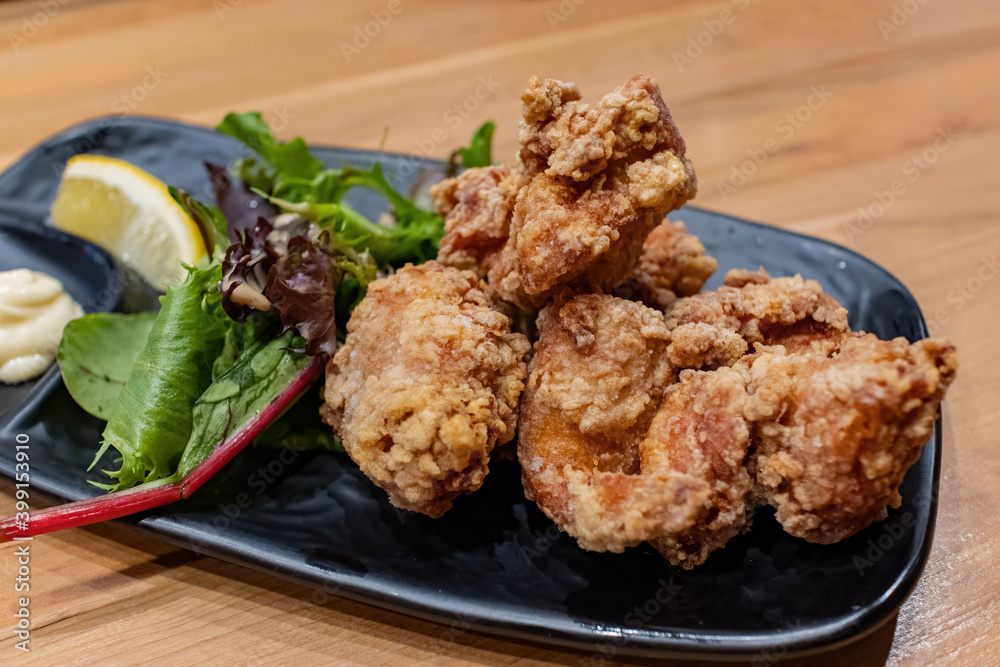 Close up shot of delicious deep fried soft shell crab Close up shot of delicious deep fried soft shell crab