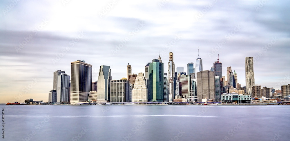 Fototapeta premium new york city skyline manhattan panorama view