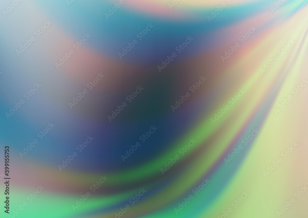 Obraz premium Light Blue, Green vector blurred and colored background.