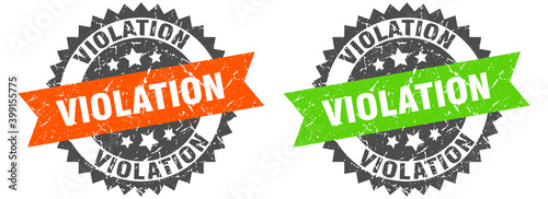violation band sign. violation grunge stamp set