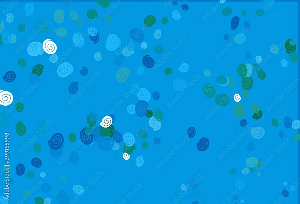 Light Blue, Green vector template with abstract lines.