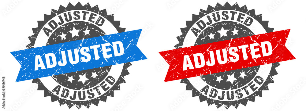 Fototapeta premium adjusted band sign. adjusted grunge stamp set