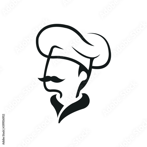 Chef Head Vector Character Logo Design