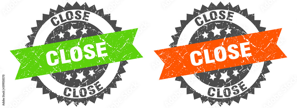 Obraz premium close band sign. close grunge stamp set