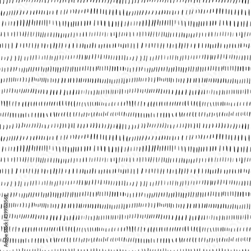 Vertical paint dry lines ink seamless pattern. Abstract hand drawn brush texture, vector geometric pattern. Short grunge brushstrokes. Black background design. Wallpaper, textile design.