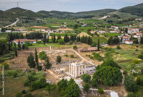 Archaelogical Choros Archea Nemea aerial view