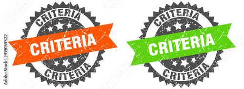 criteria band sign. criteria grunge stamp set