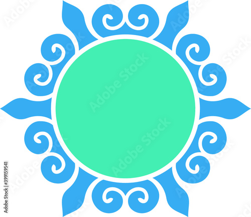 Ornament Circle logo design vector