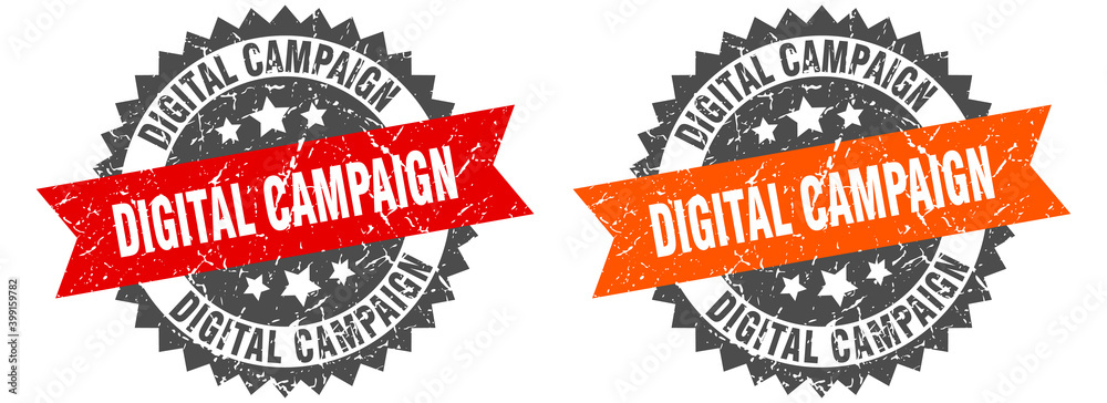 Obraz premium digital campaign band sign. digital campaign grunge stamp set