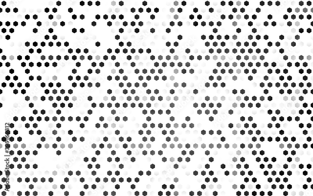 Dark Silver, Gray vector layout with hexagonal shapes. Dark Silver, Gray vector layout with hexagonal shapes.