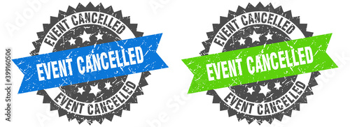 event cancelled band sign. event cancelled grunge stamp set