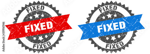 fixed band sign. fixed grunge stamp set