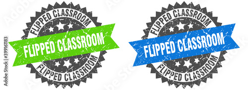 flipped classroom band sign. flipped classroom grunge stamp set