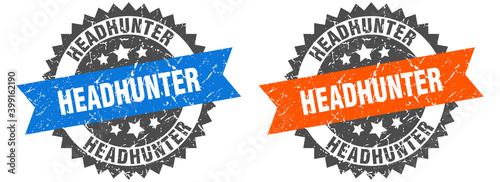 headhunter band sign. headhunter grunge stamp set