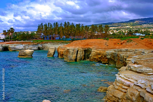 landscape of the Mediterranean sea in Cyprus