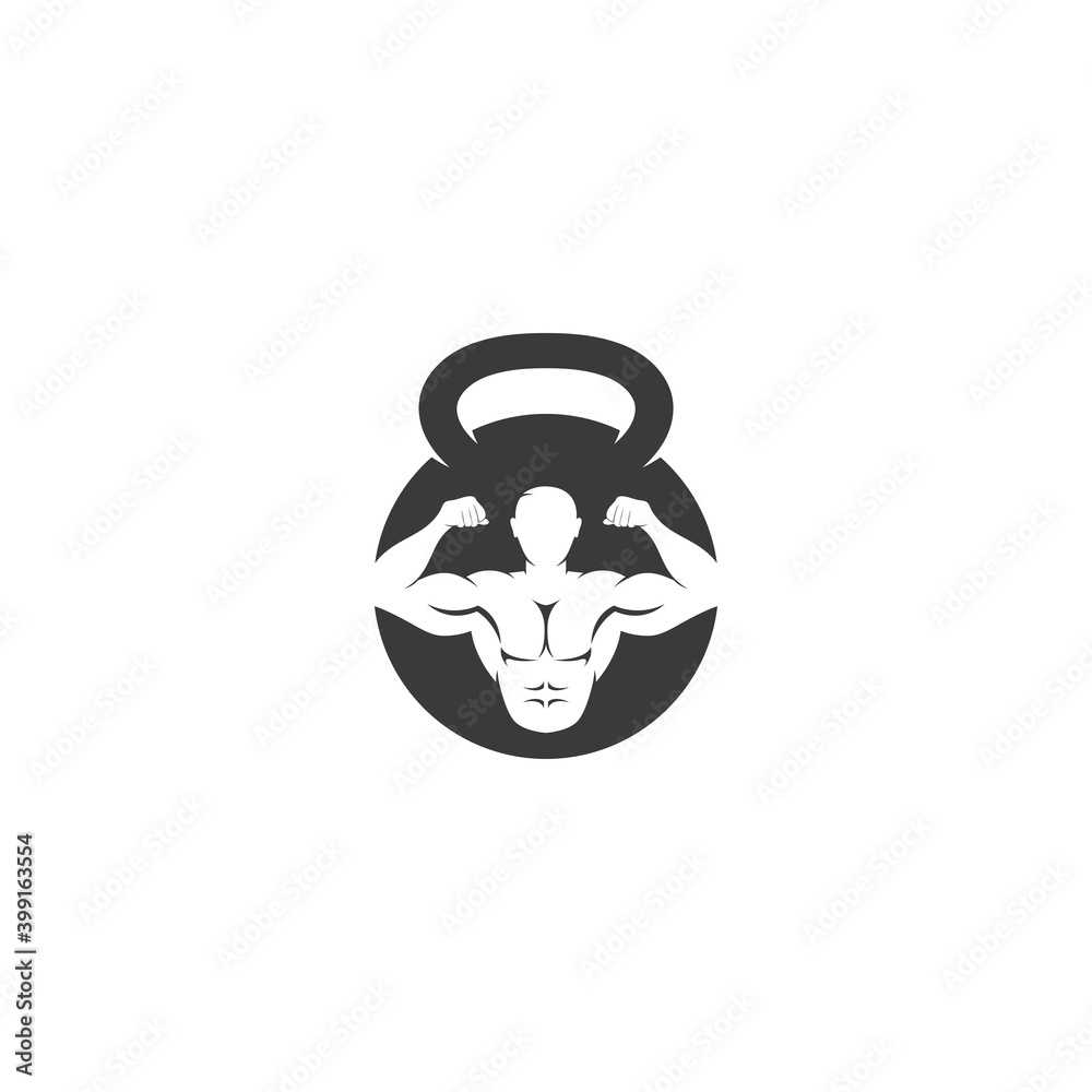 kettlebell gym fitness logo vector icon template kettlebell gym fitness logo vector icon template