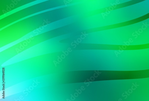 Fototapeta Naklejka Na Ścianę i Meble -  Light Green vector texture with bent lines.
