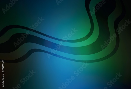 Dark Blue  Green vector blurred bright texture.