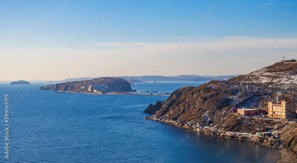 Seascape of Vladivostok. Tikhaya Bay.
