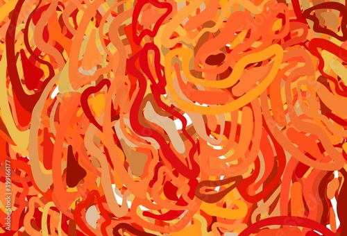 Light Red, Yellow vector layout with curved lines.