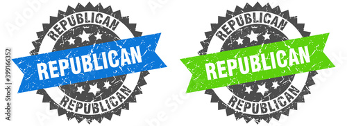 republican band sign. republican grunge stamp set