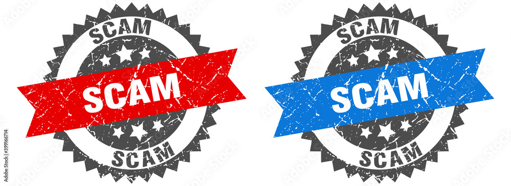 Obraz premium scam band sign. scam grunge stamp set