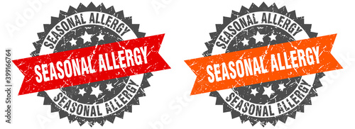 seasonal allergy band sign. seasonal allergy grunge stamp set